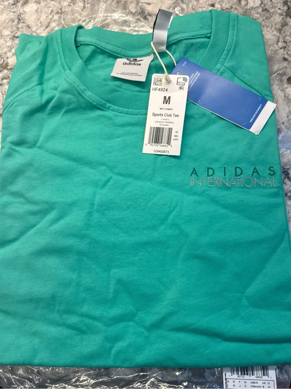 adidas Sports Club Short Sleeve Tee in teal green
